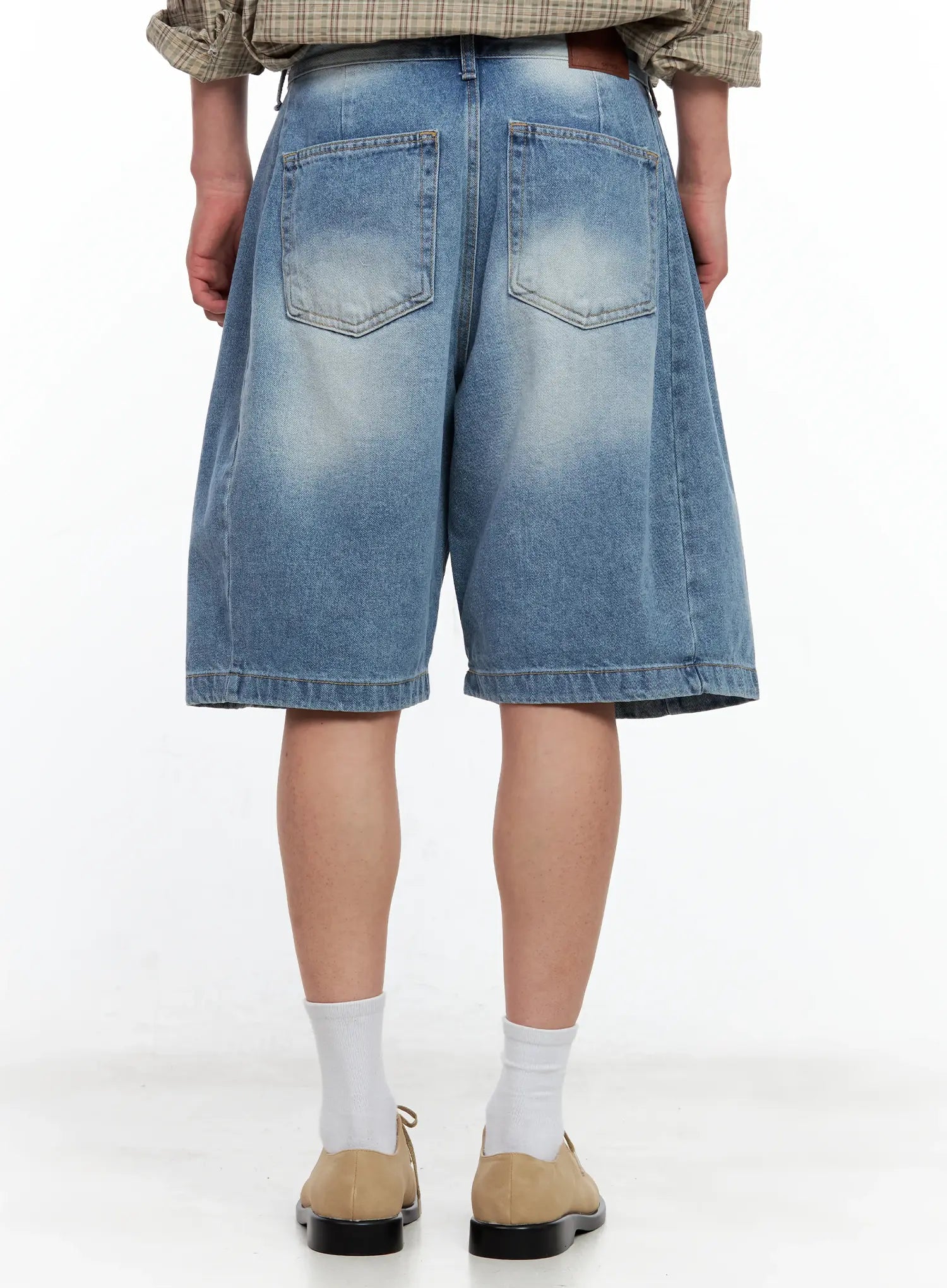 Men's Side-Drape Denim Jorts IL514