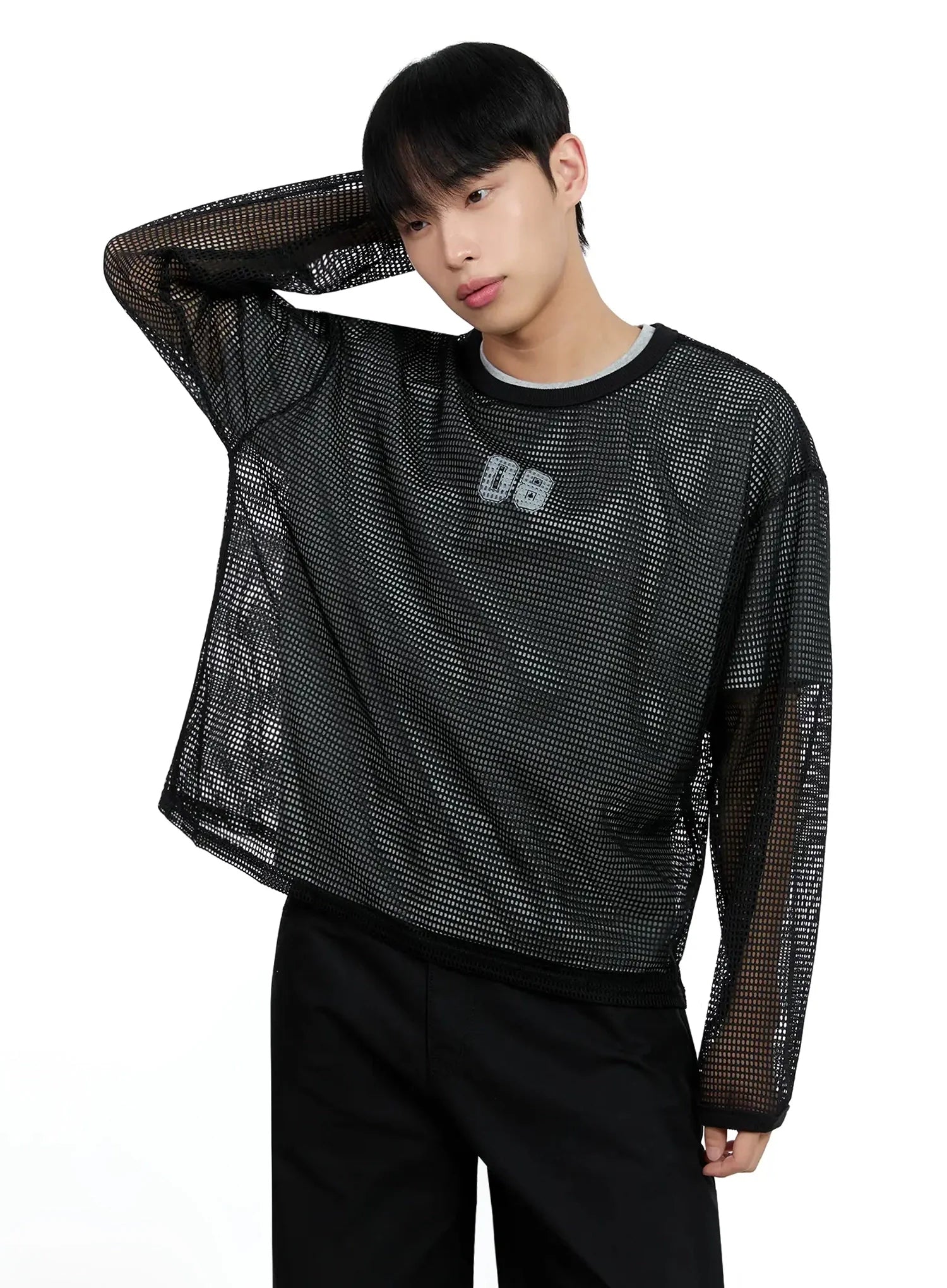 Men's Mesh Graphic Long Sleeve Tee IG520