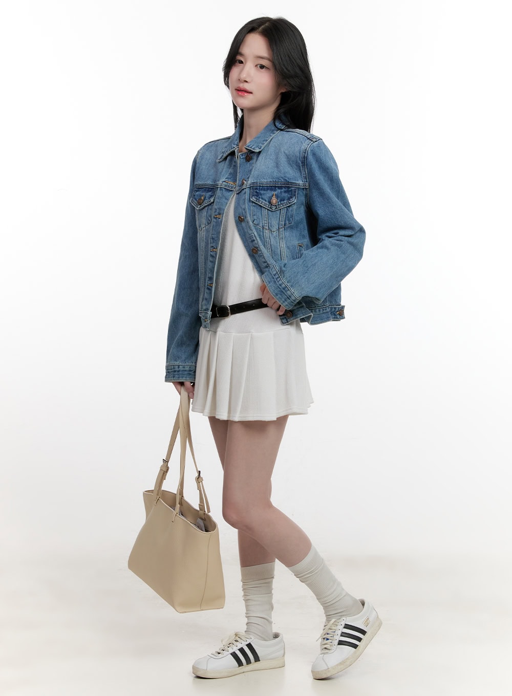 Sleeveless U-Neck Pleated Mini Dress CF527