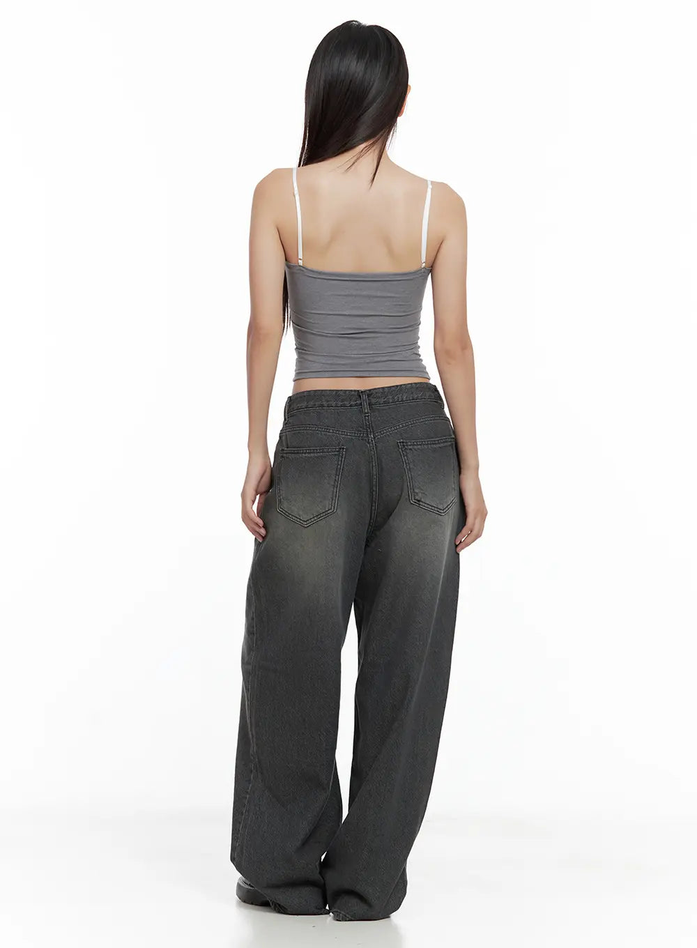 Kumi Washed Wide-Leg Summer Denim Jeans CL508