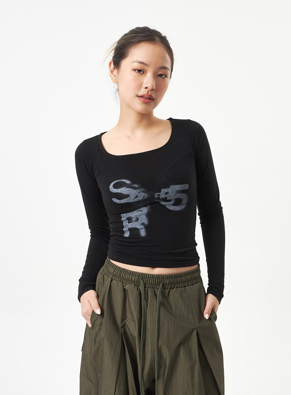 Square Neck Cropped Top CA318