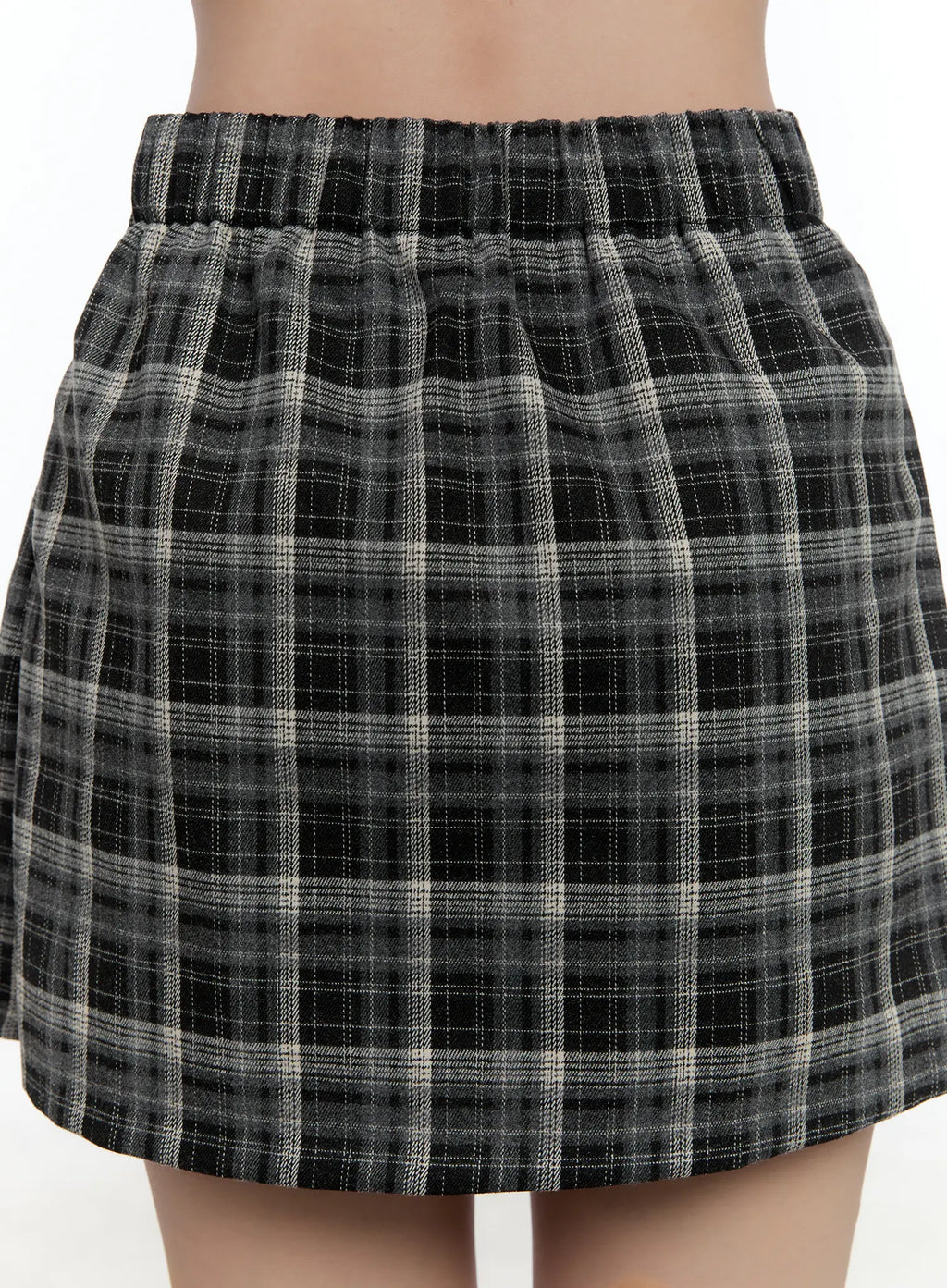 Plaid Pleated A-Line Skirt CS518