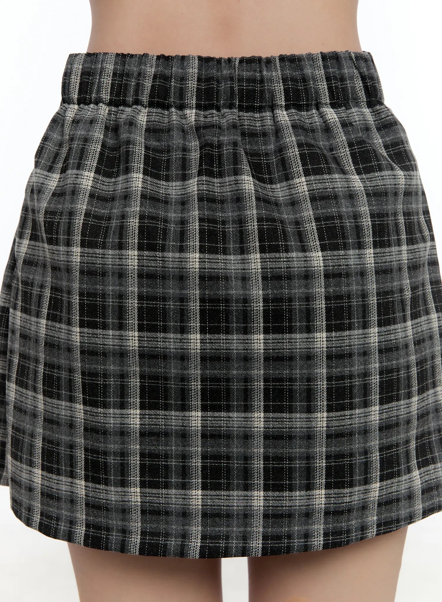 Plaid Pleated A-Line Skirt CS518