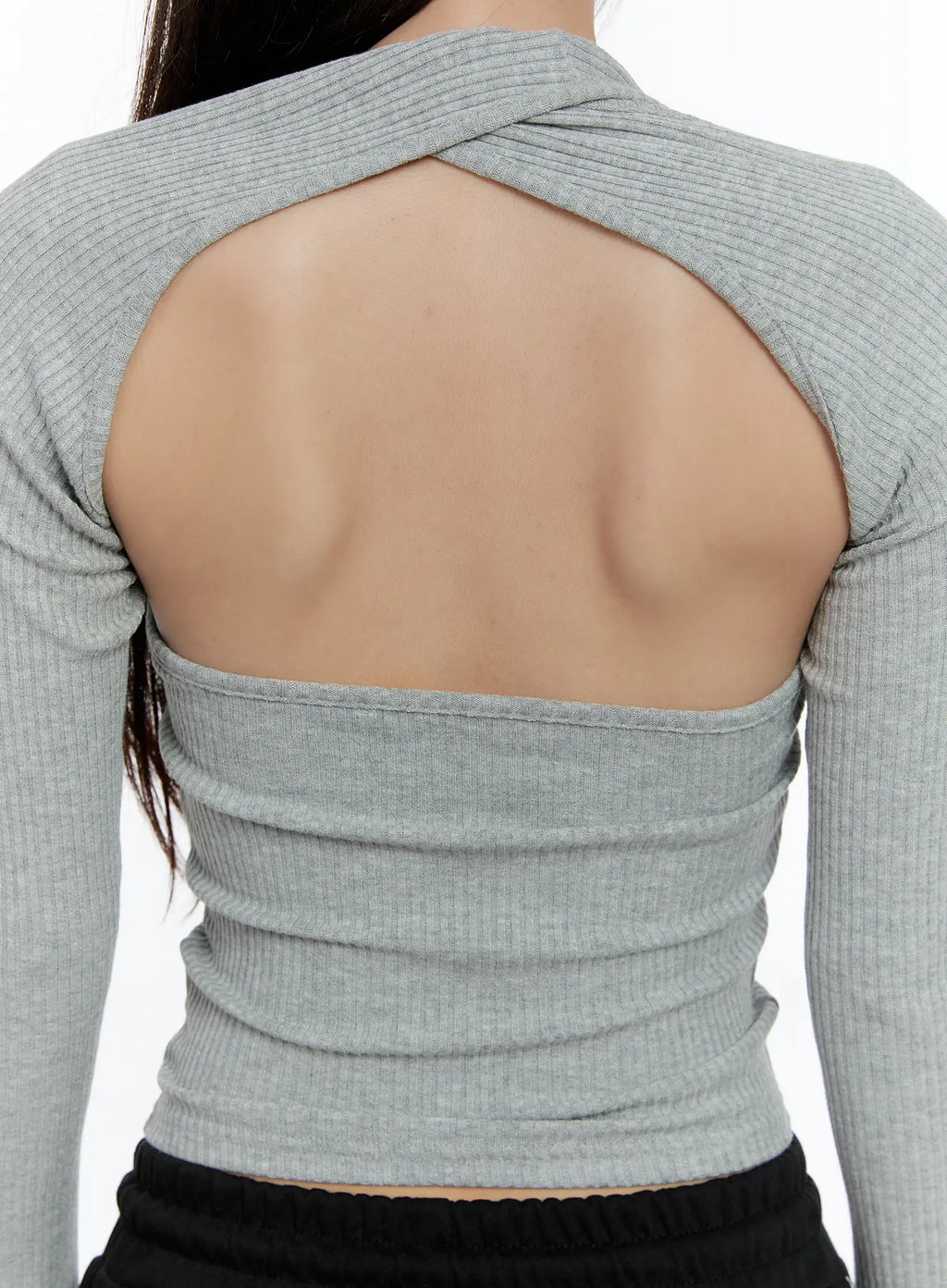 Ribbed Halter Top Bolero Set CS517