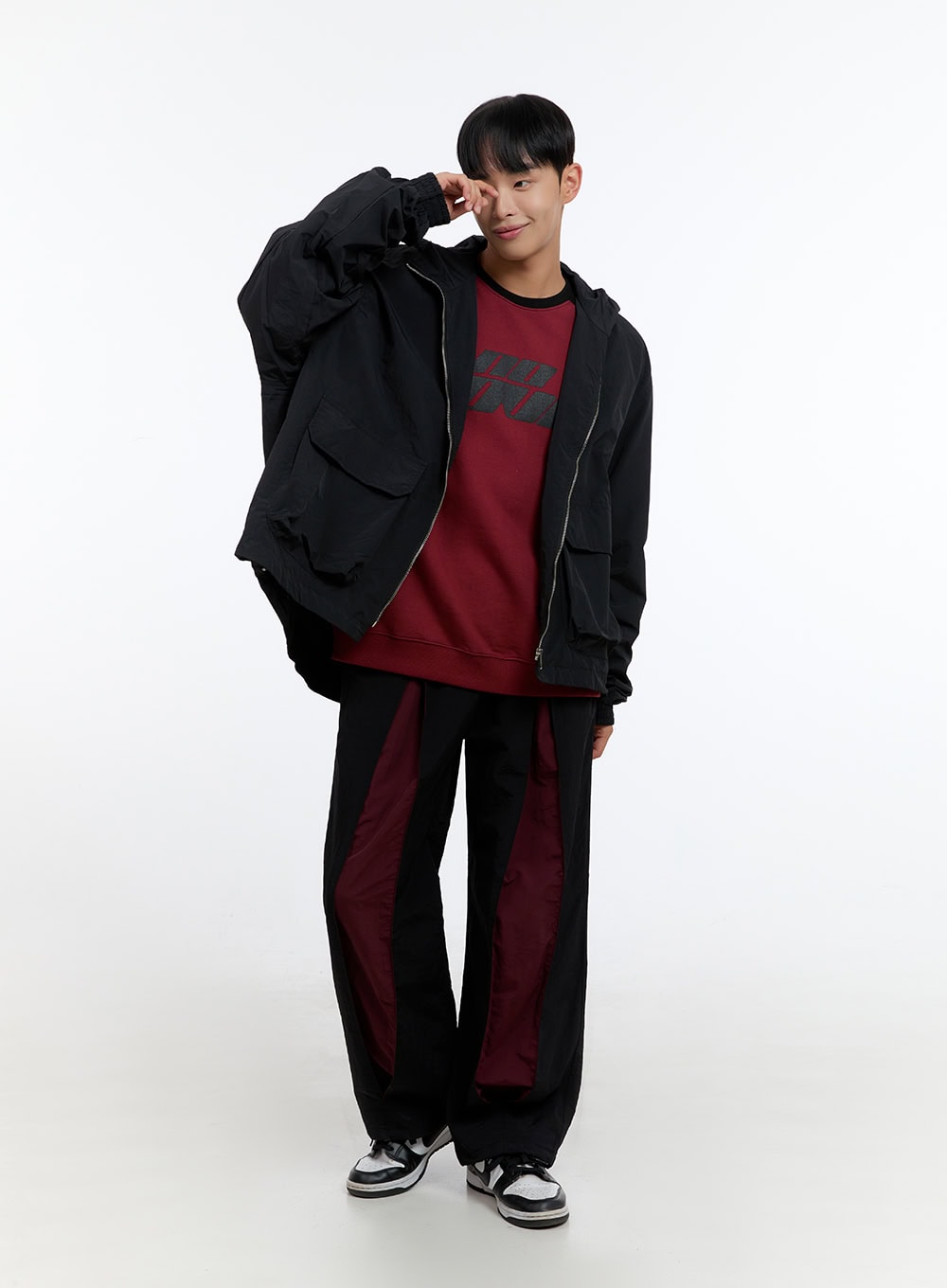 Men's Cotton Graphic Raglan Sweatshirt IS413