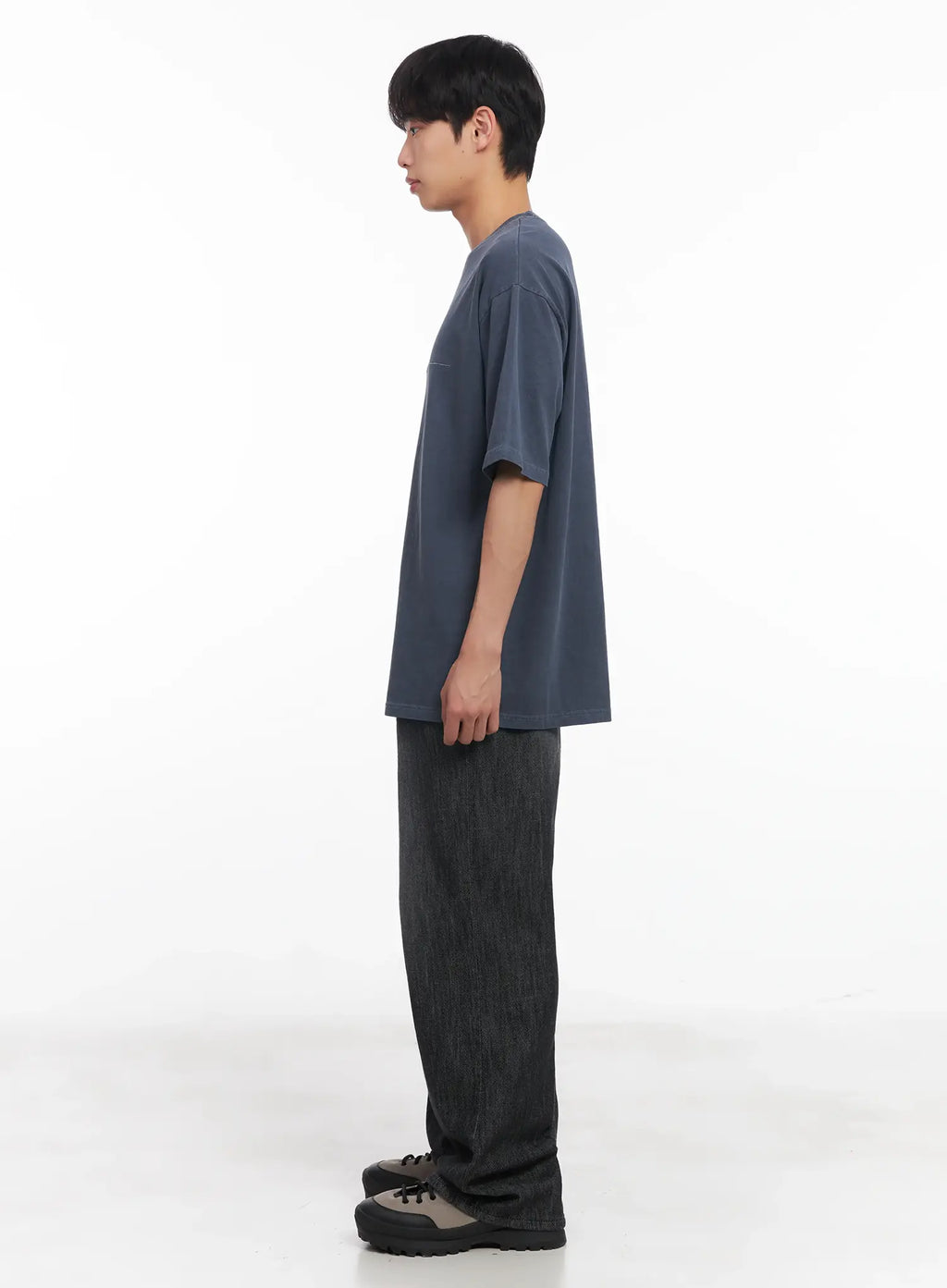 Men's Adjustable Linen Denim Pants (Black) IU518