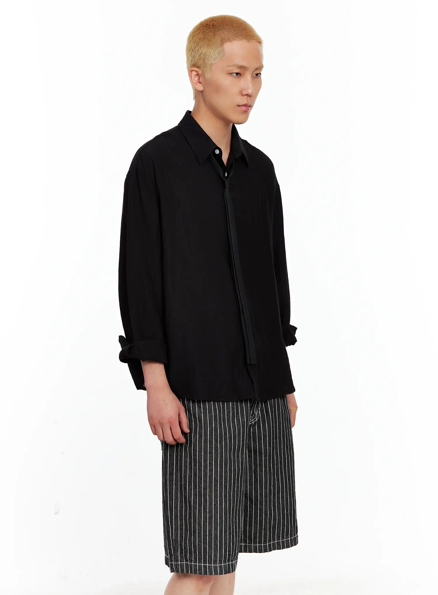 Men's Soft Linen Long-Sleeve Shirt IL514