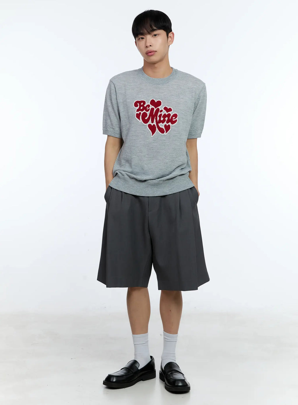 Men's Be Mine Embroidered Knit Tee IL517