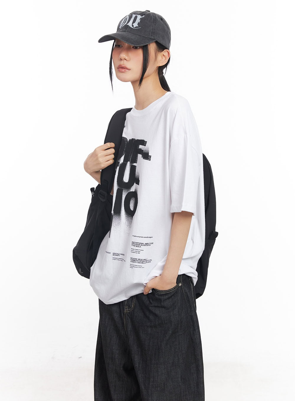 Spray Graphic Oversize T-Shirt  CY528