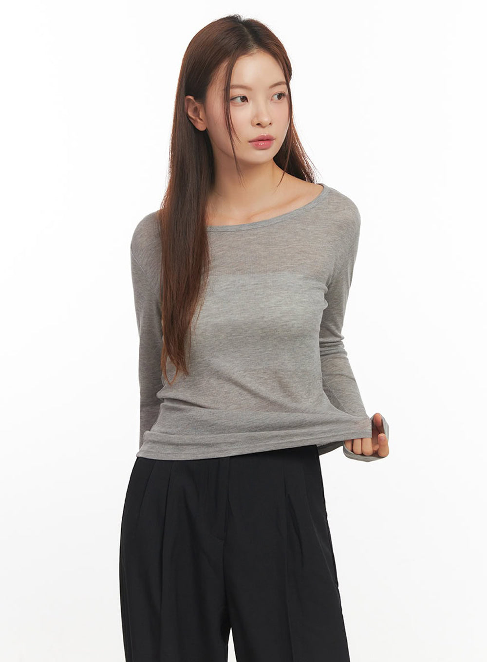 Essential Sheer Long-Sleeve Top IM524