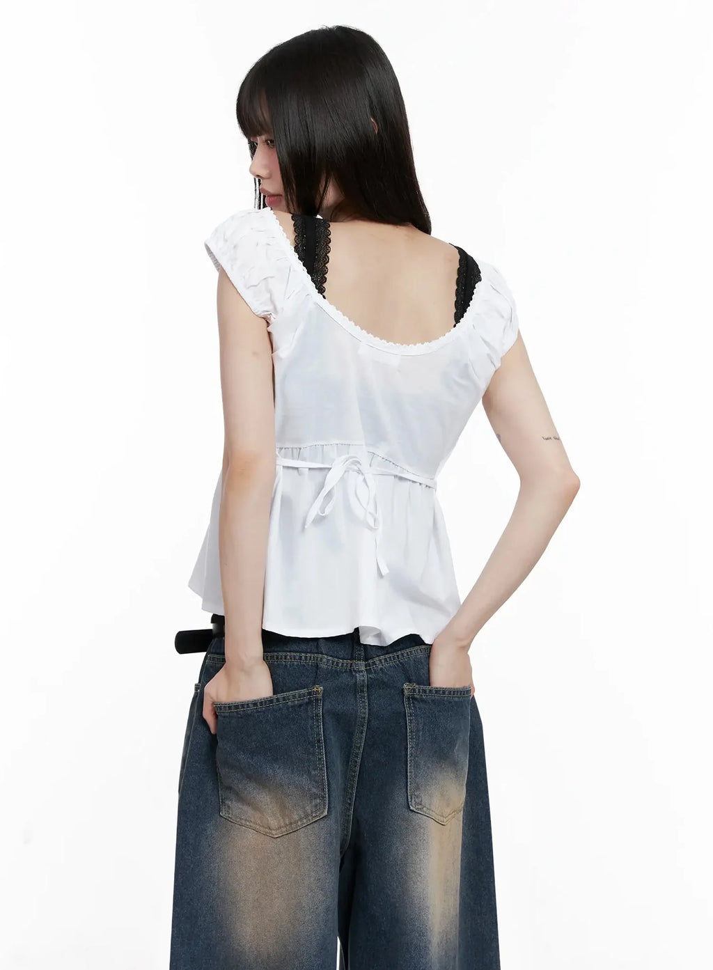 Lace Detail Blouse IL531