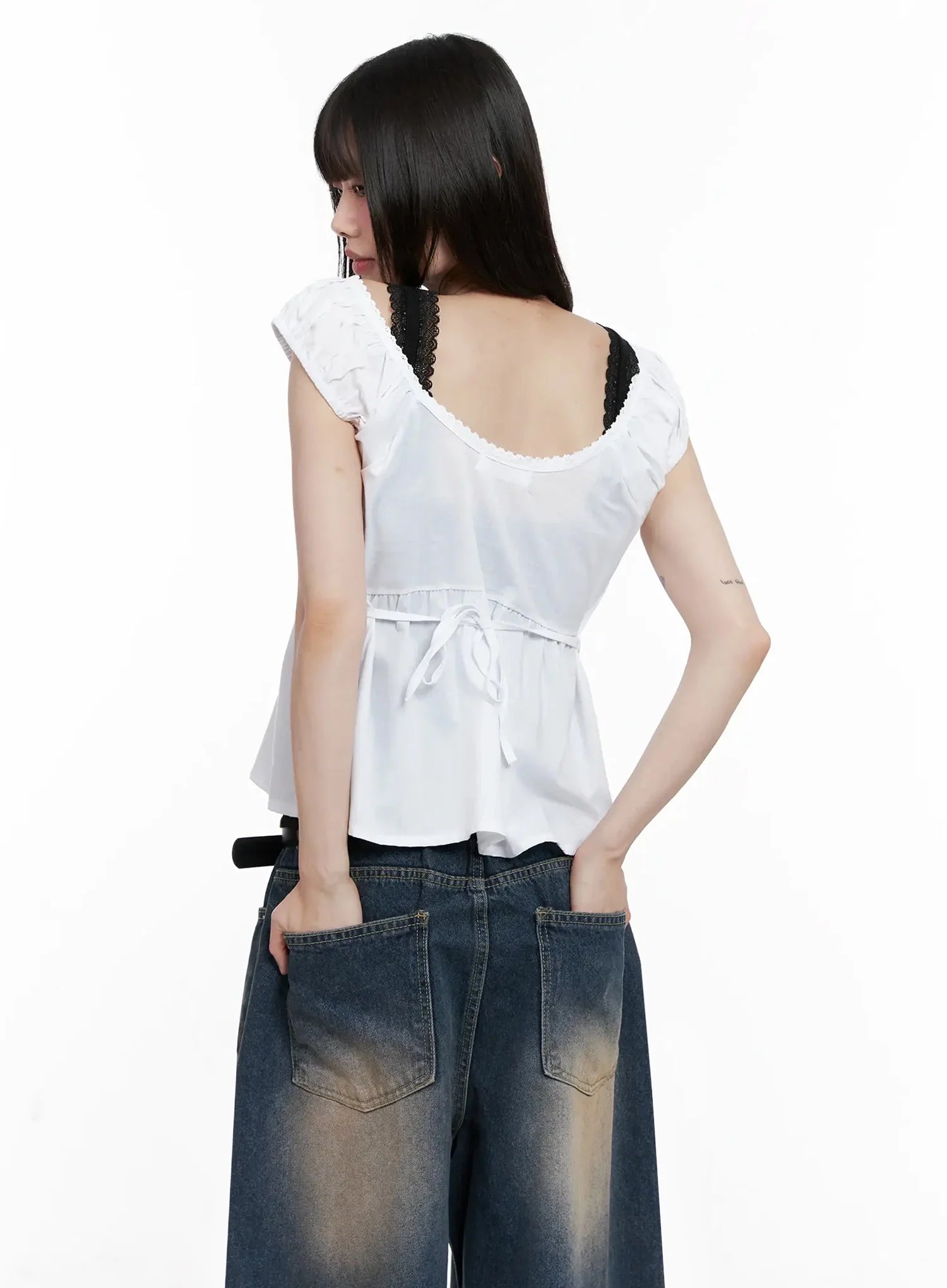 Lace Detail Blouse IL531