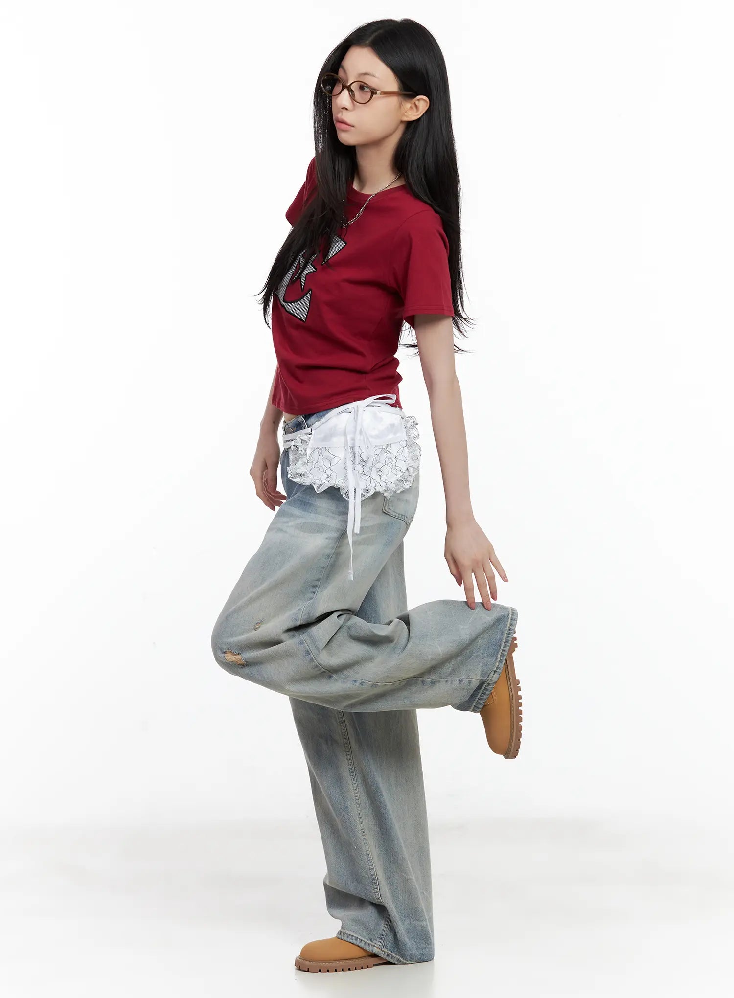 Liz Vintage Wide-Leg Denim Jeans CL501