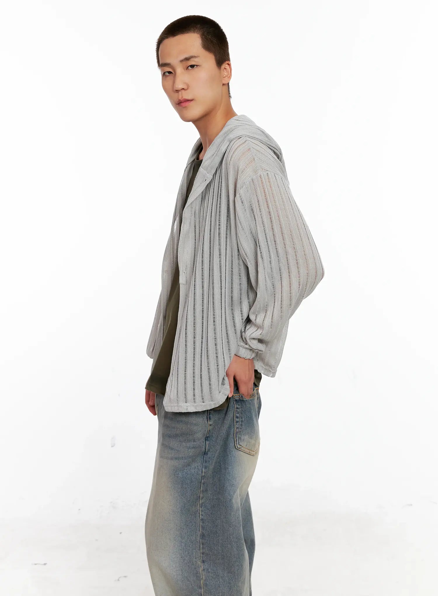 Men's Ribbed Knit Sweater IG511