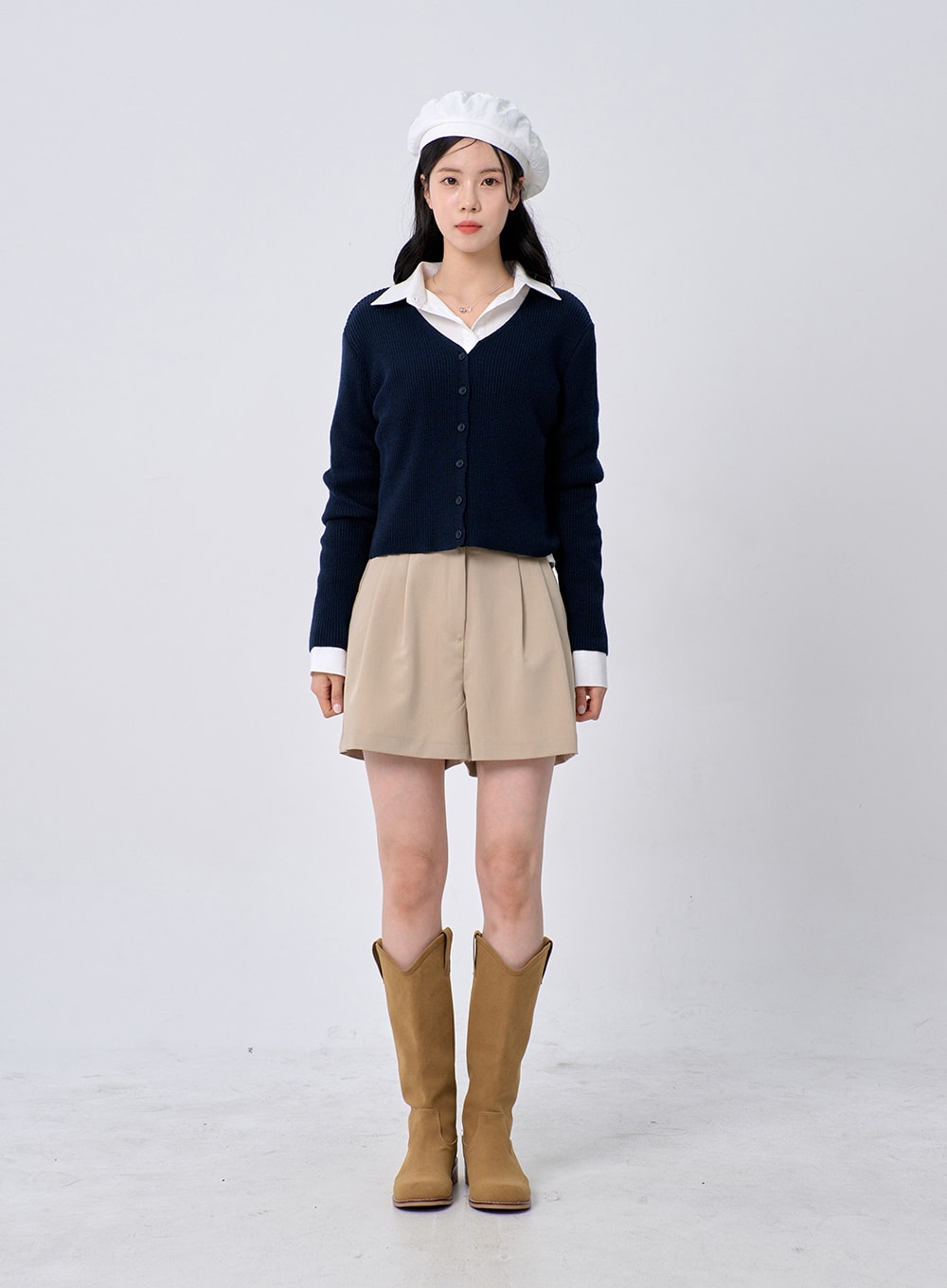 Ribbed Knit Cardigan OM329