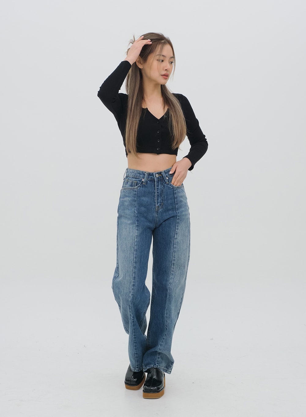 Colorblock Two Tone pants F28