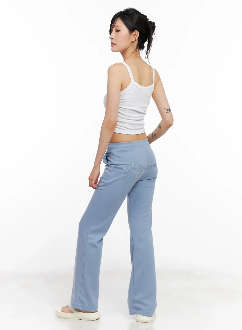 Embroidered Flare Track Pants CL525