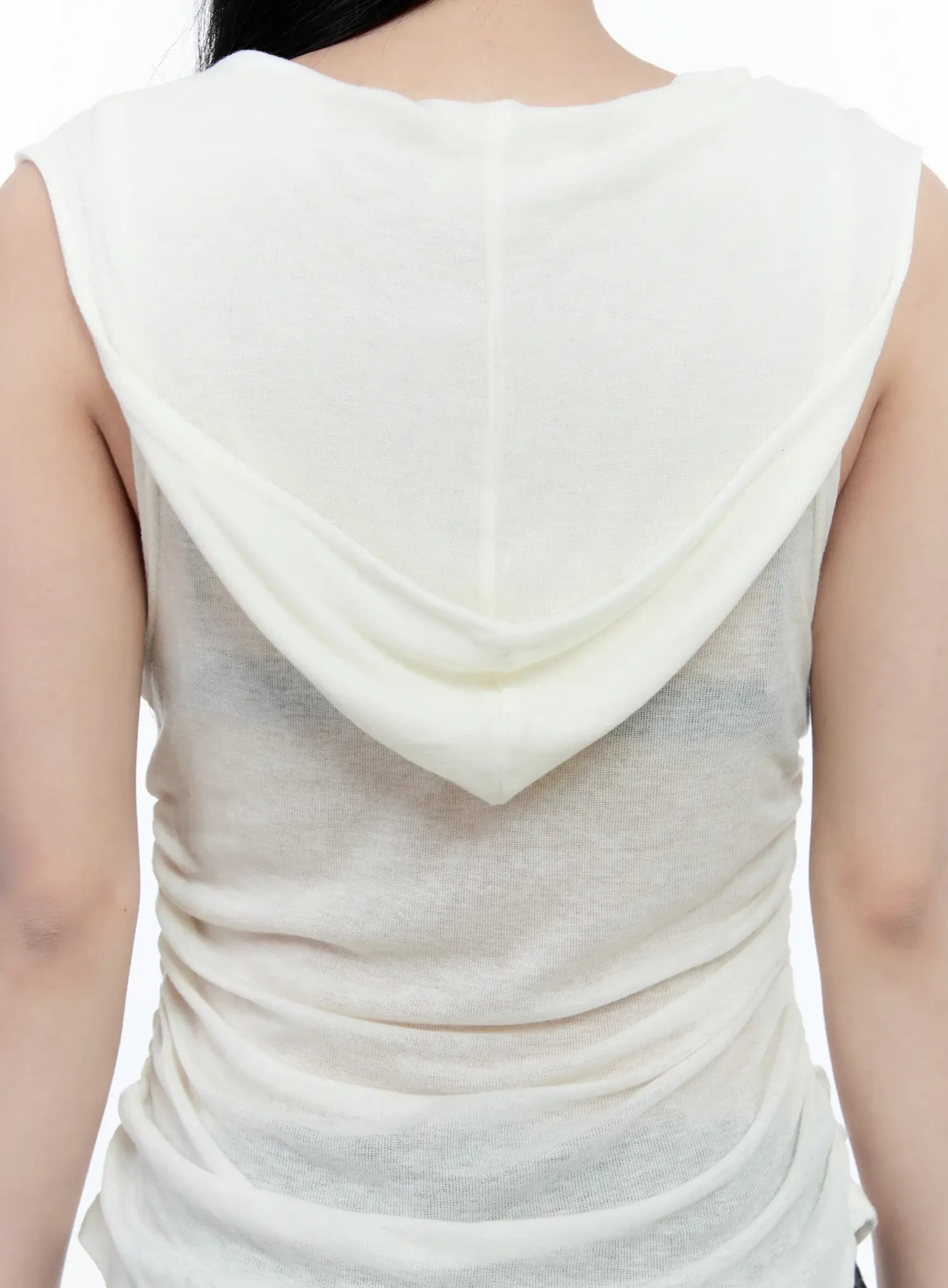 Sheer Hooded Sleeveless Top CG501