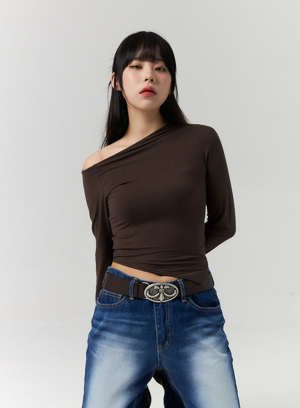 One-Shoulder Crop Top CS312