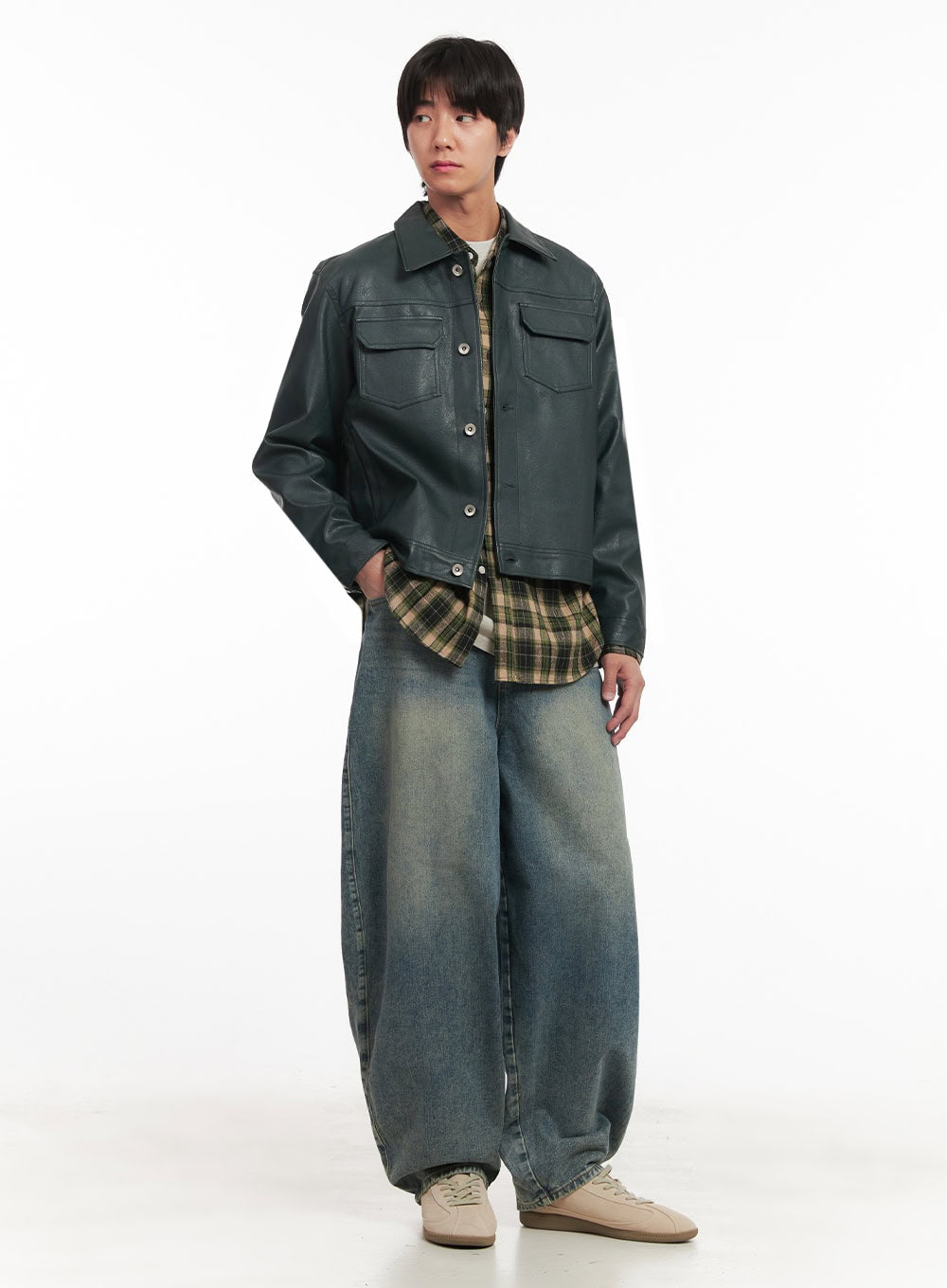 Men's Checkered Collared Shirt IA511