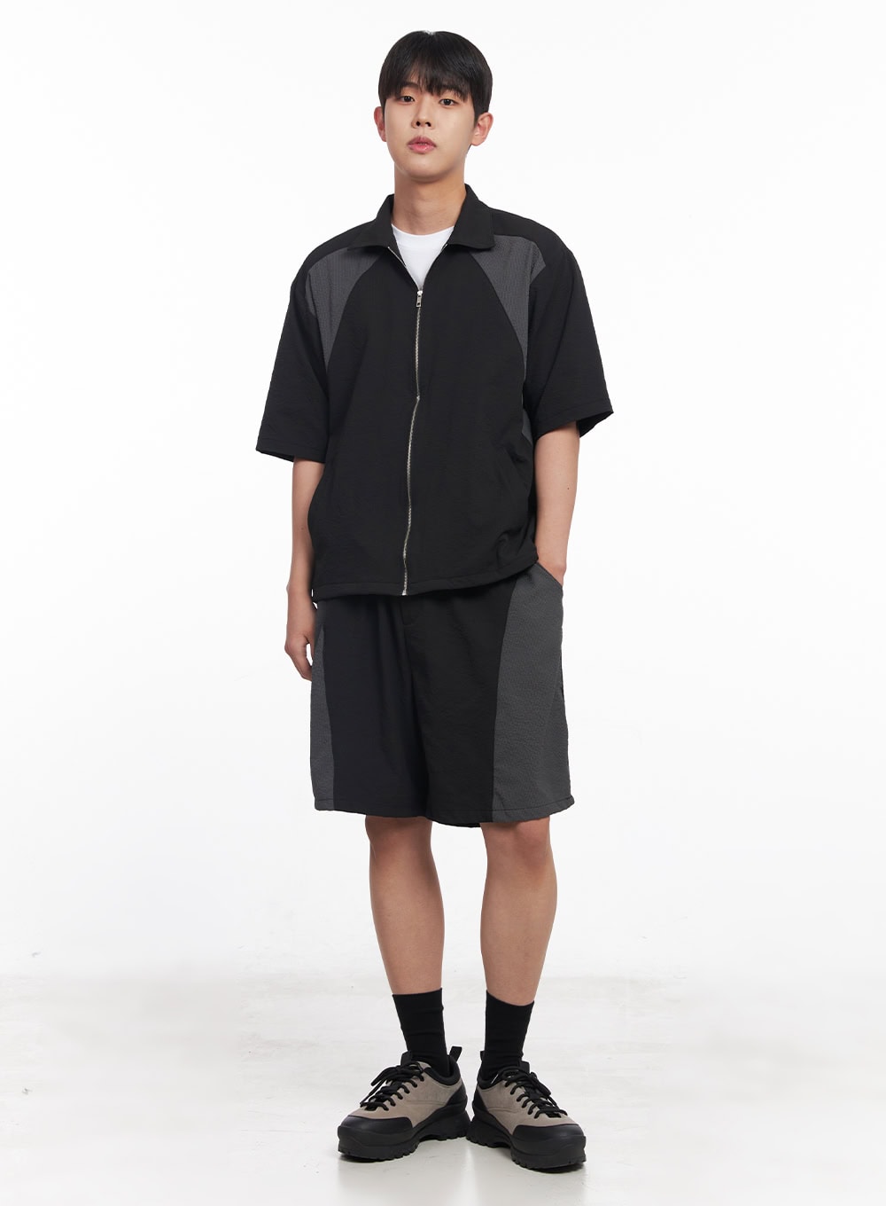 Men's Two-Tone Wide-Leg Shorts IY520