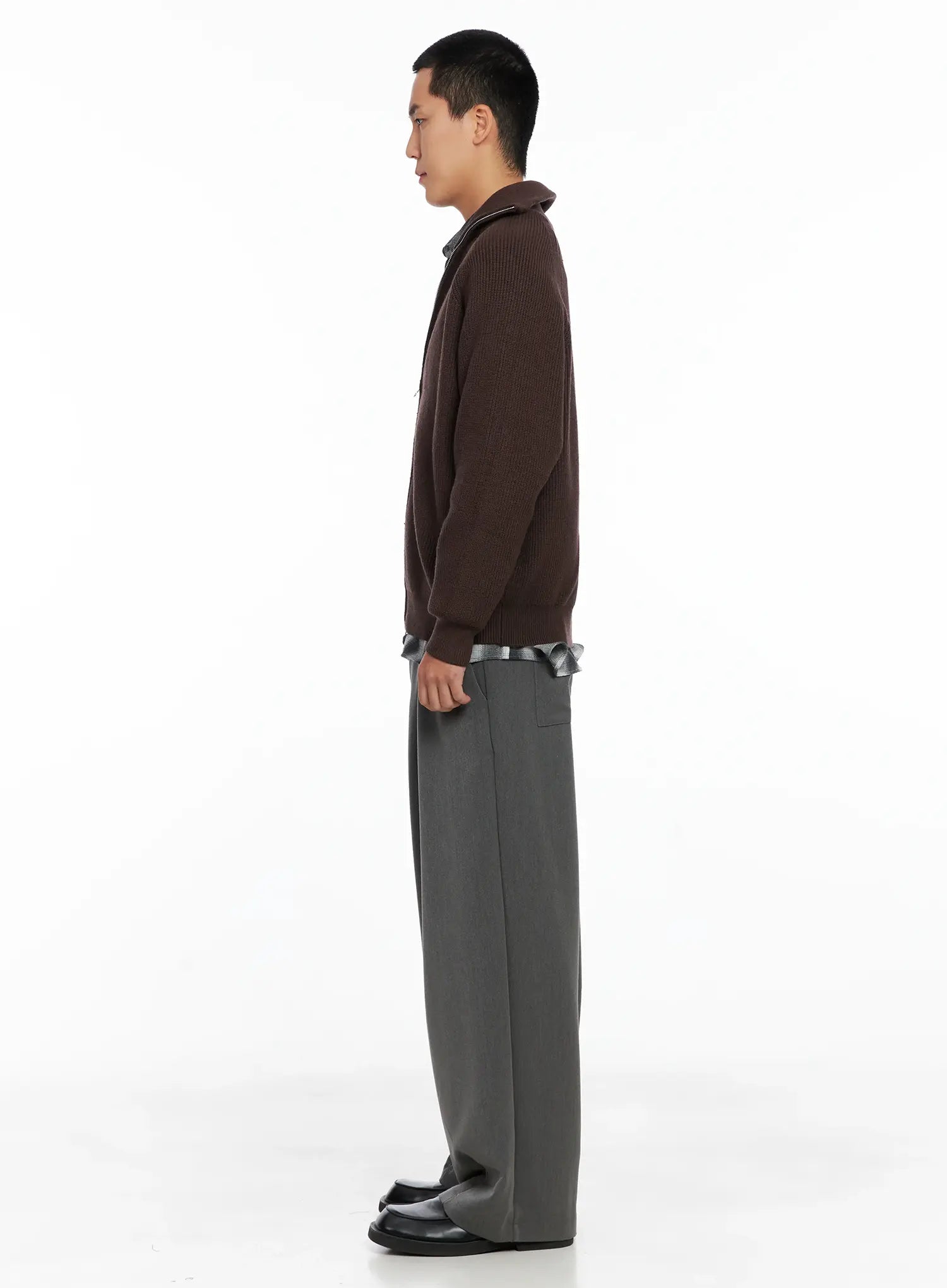 Men's Pintuck Wide-Leg Trousers IS502