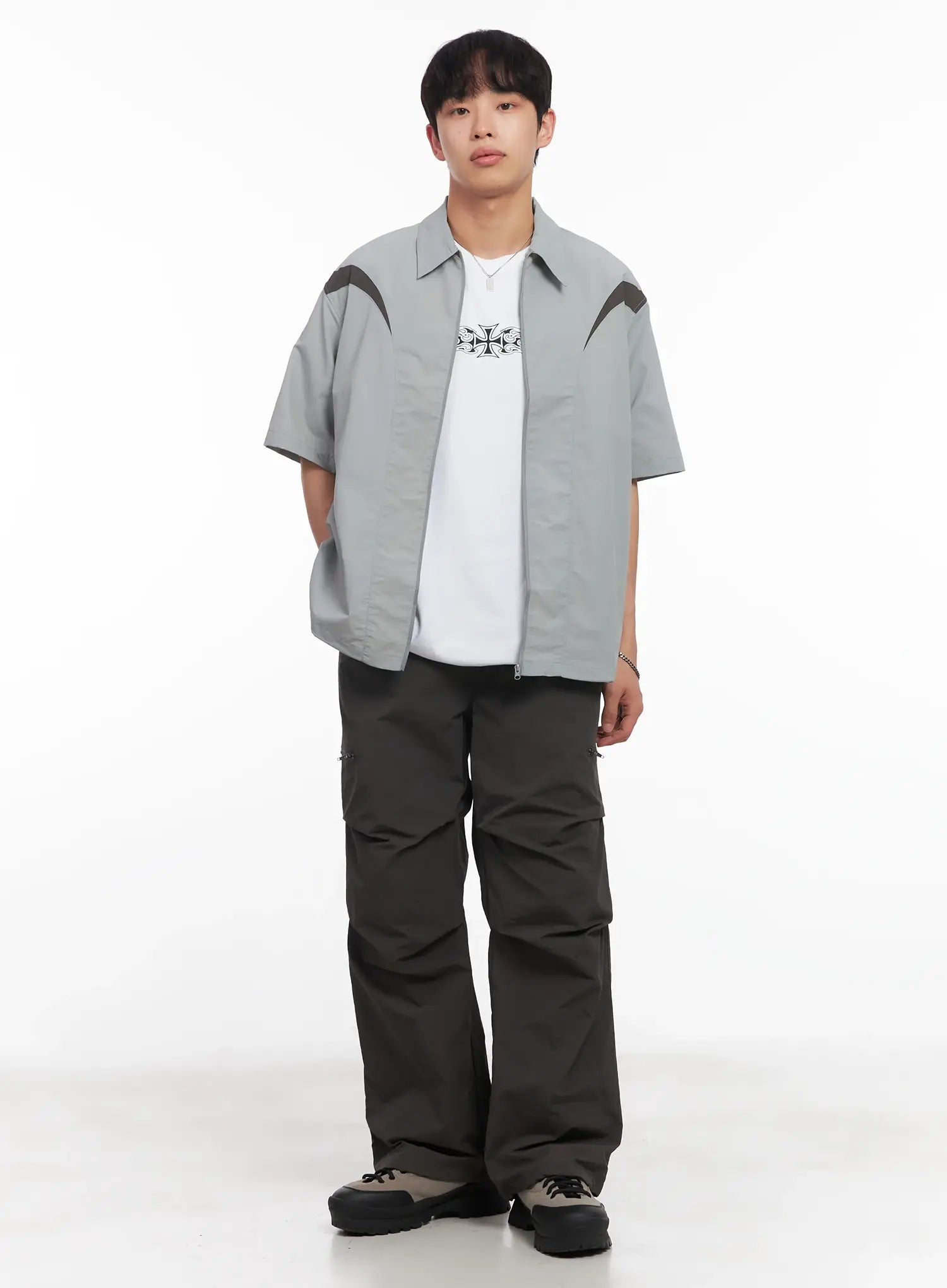 Men's Round Neck Graphic Tee IU518