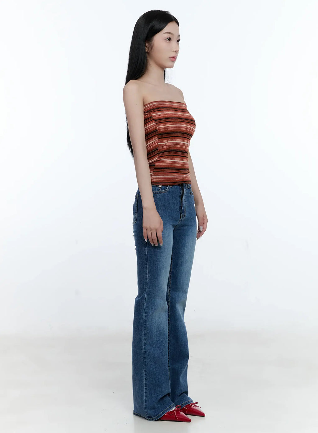 Gaeun Washed Flare Denim Jeans CG501