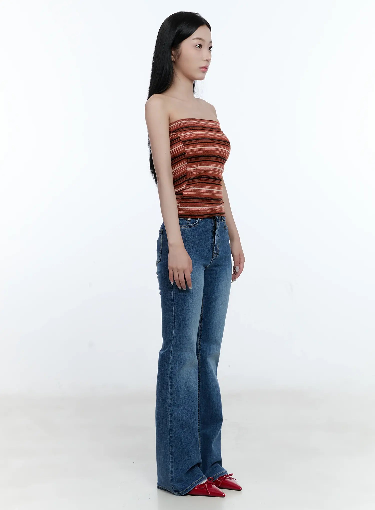 Gaeun Washed Flare Denim Jeans CG501