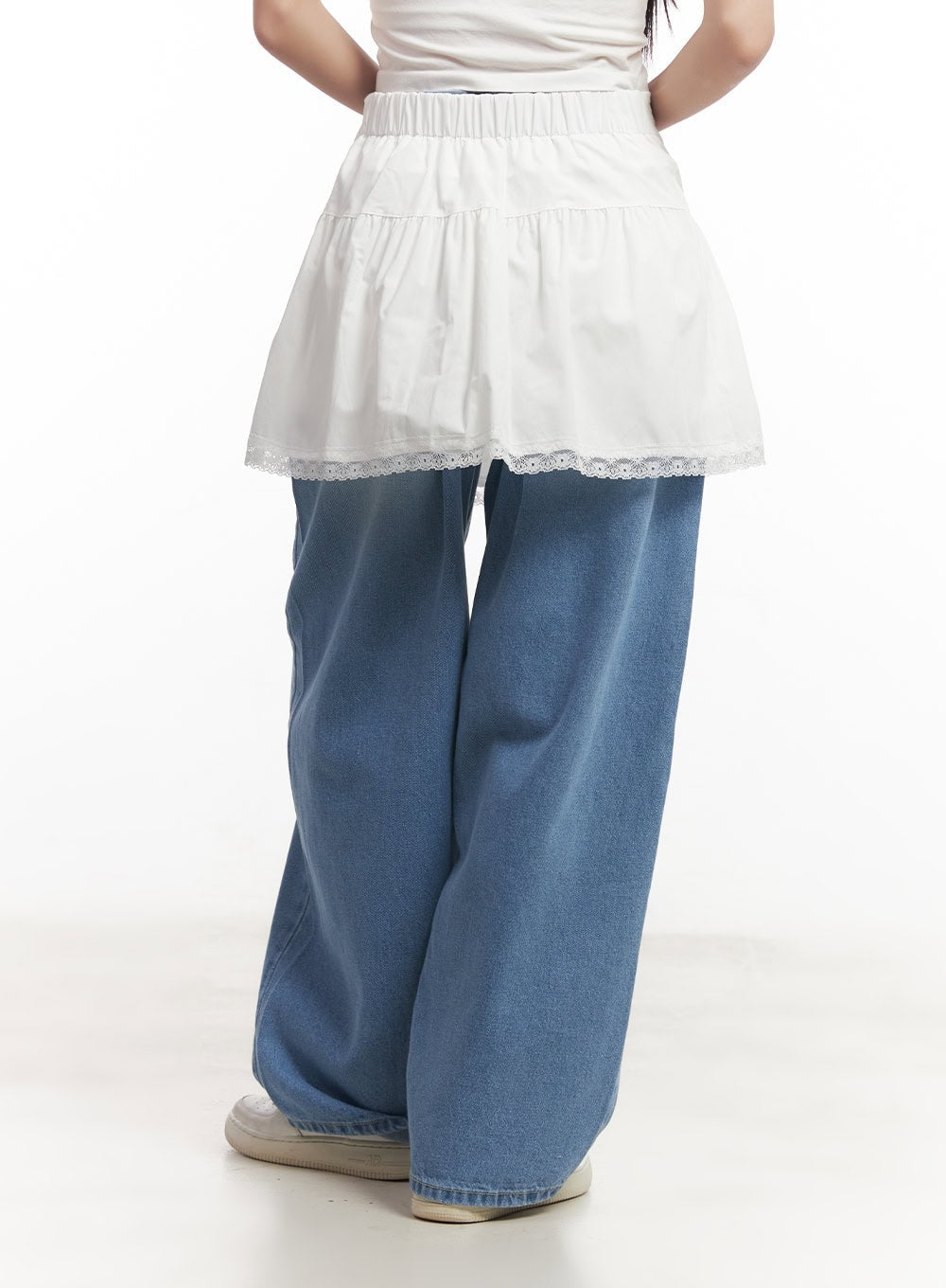 Shirred Lace Mini Skirt CM531