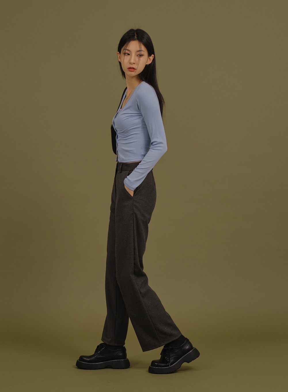 Crop Cardigan with Buttons