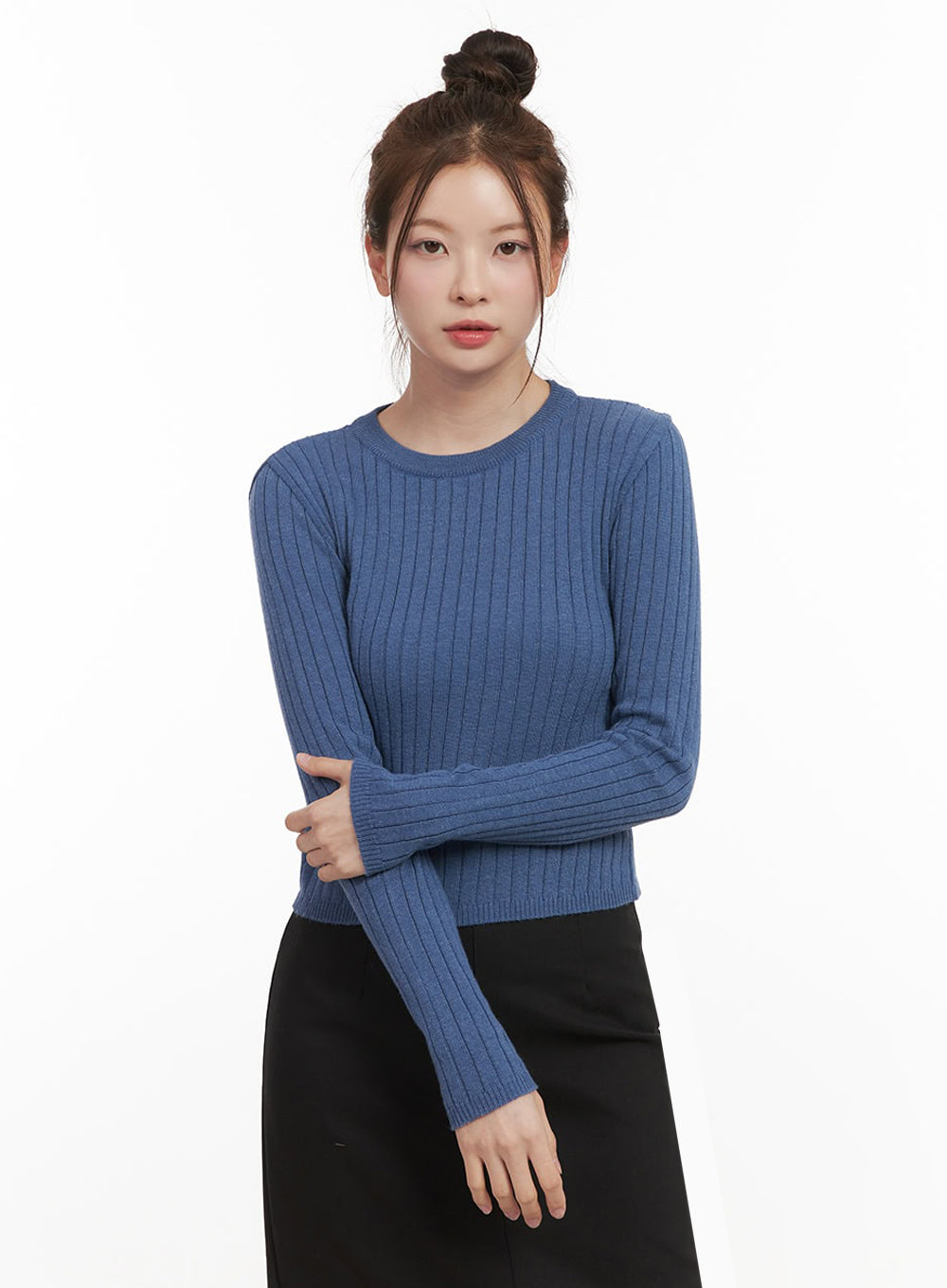 Ribbed Cropped Sweater IF505