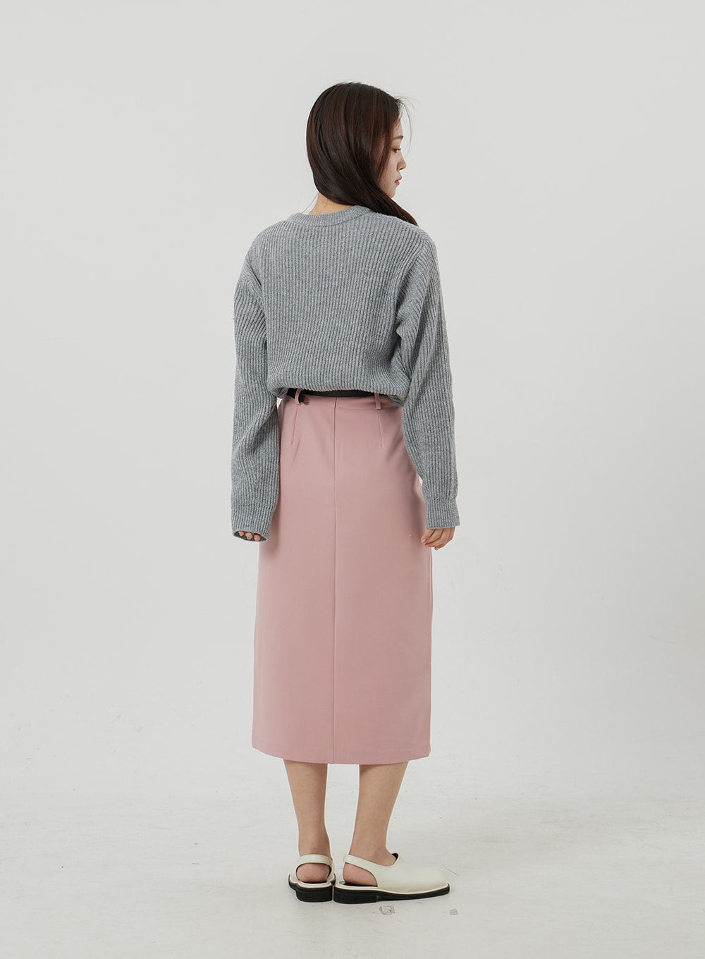 High Waist Front Slit Maxi Skirt OJ320