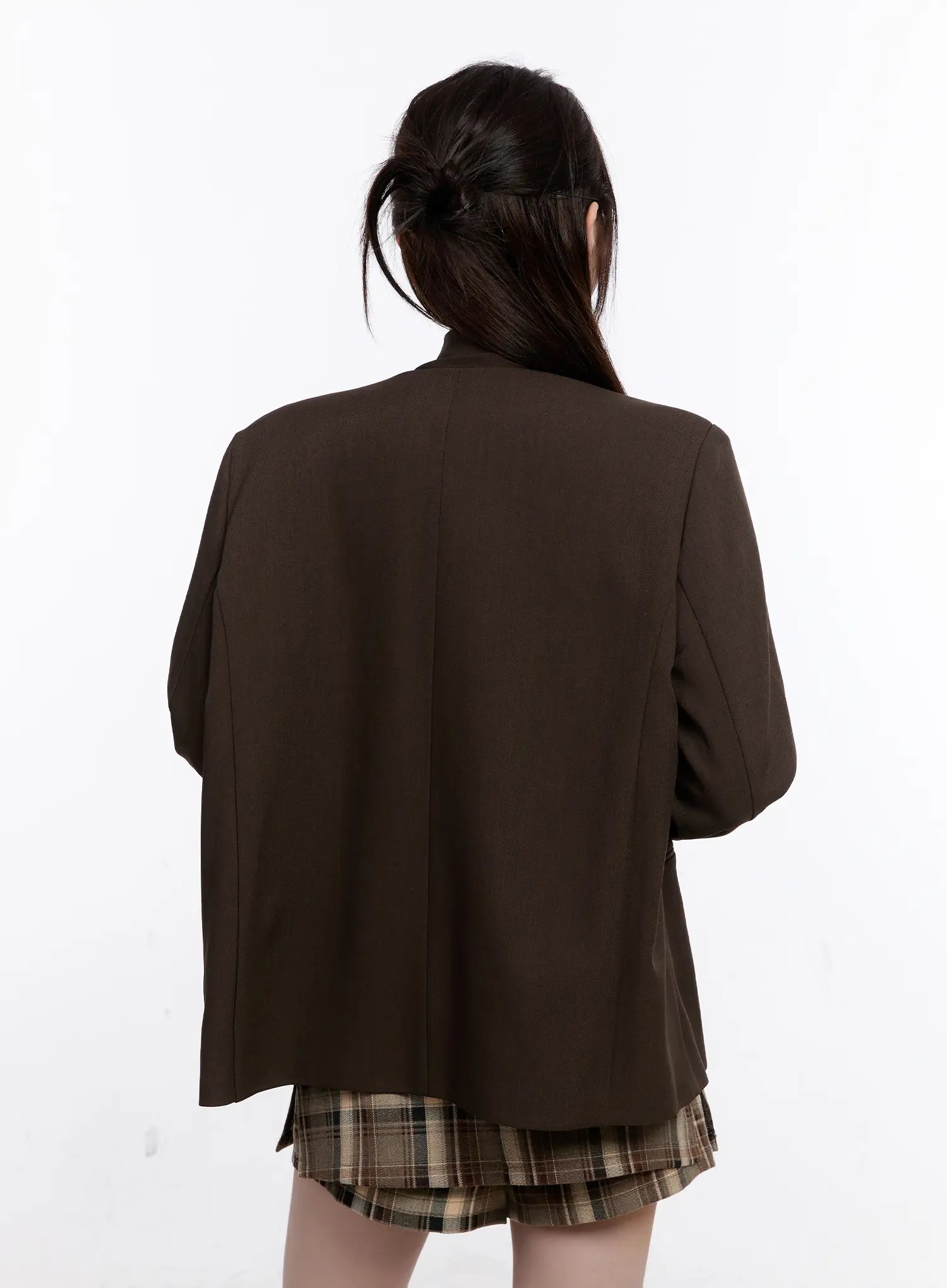 Chic Shoulder Pad Tie Blazer CO501