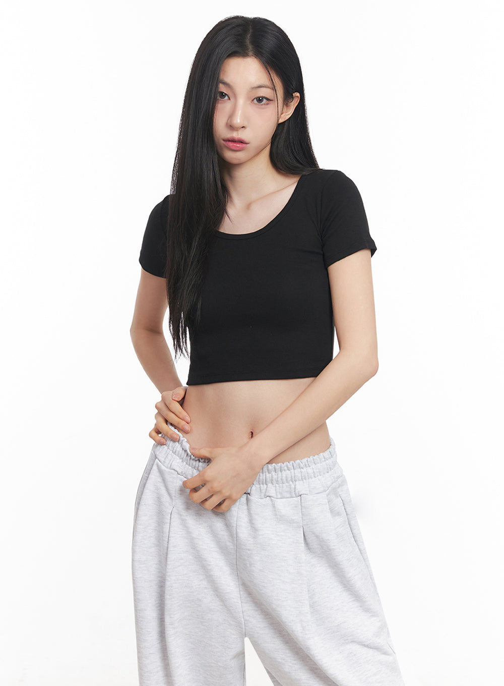Basic Lounge Crop Tee IY516
