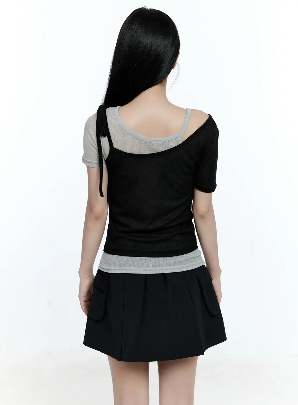 Layered Bow Short-Sleeve Tee CG513