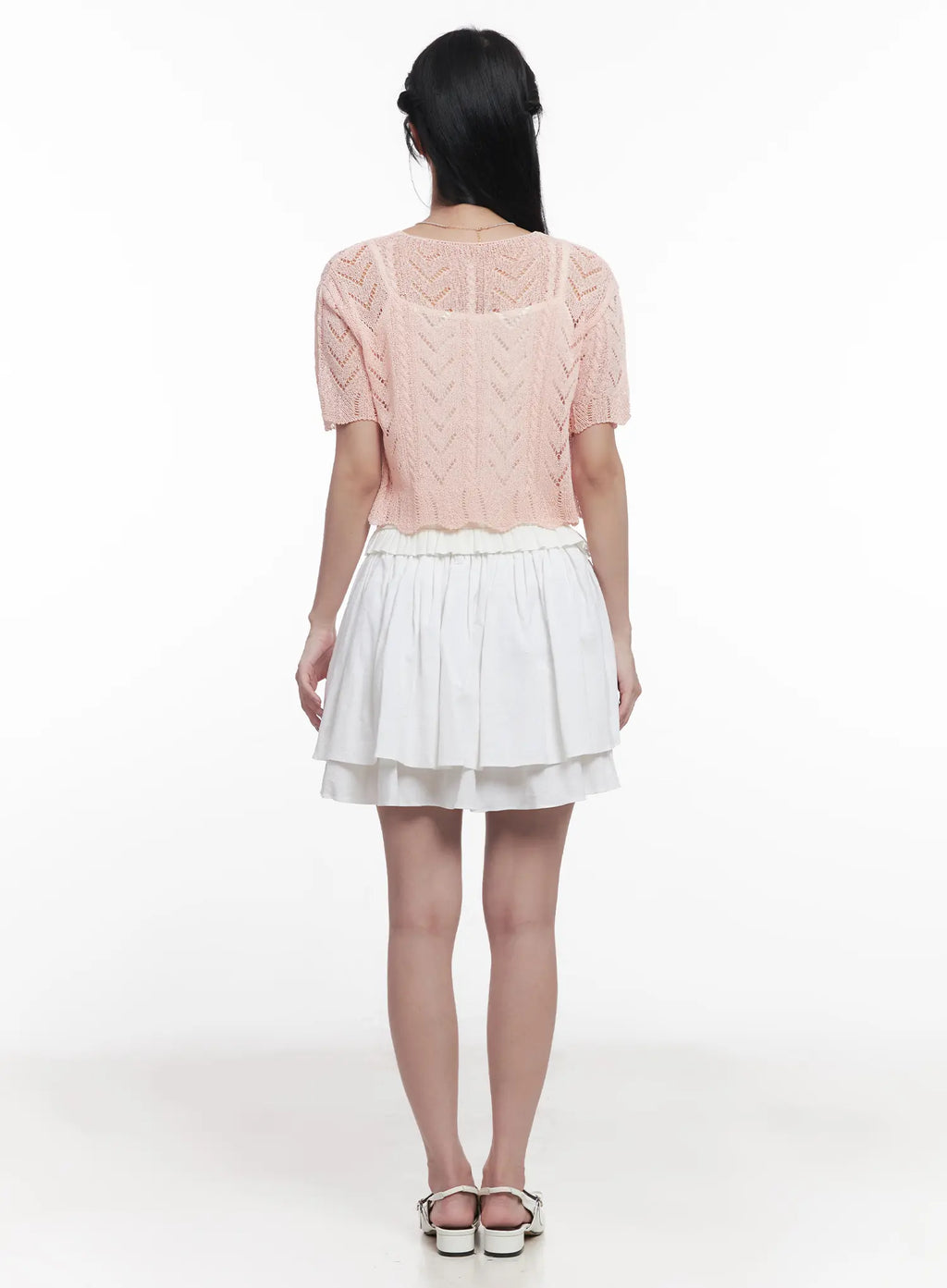 Flirty Ribbon Flared Mini Skirt CU523