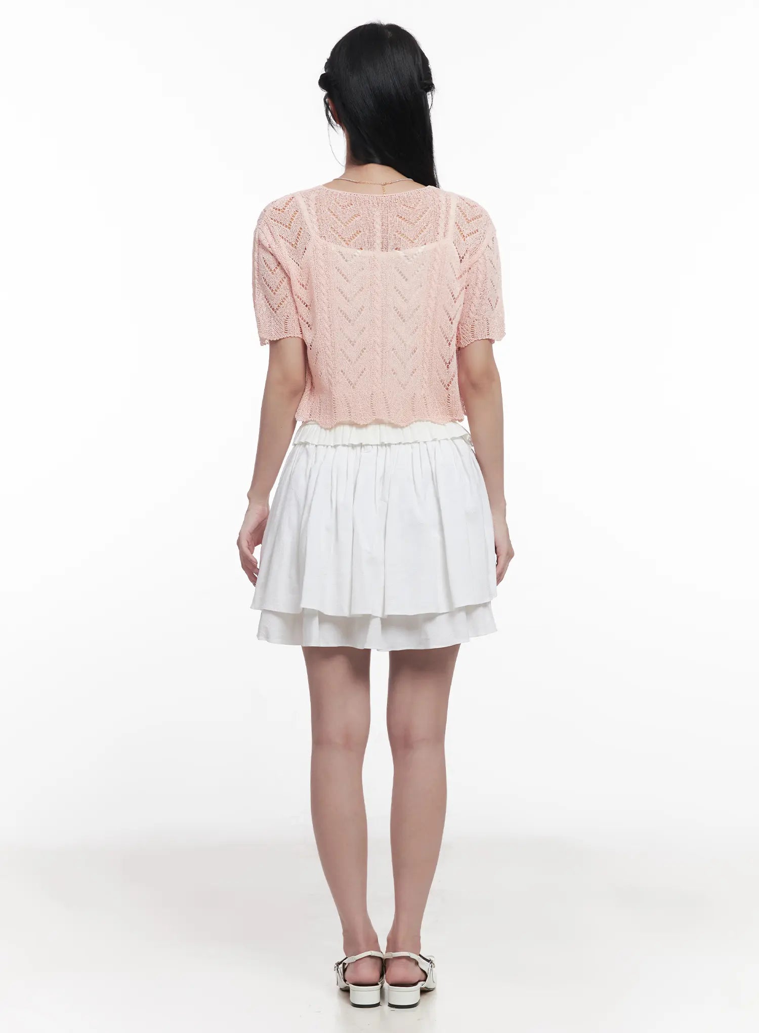 Flirty Ribbon Flared Mini Skirt CU523