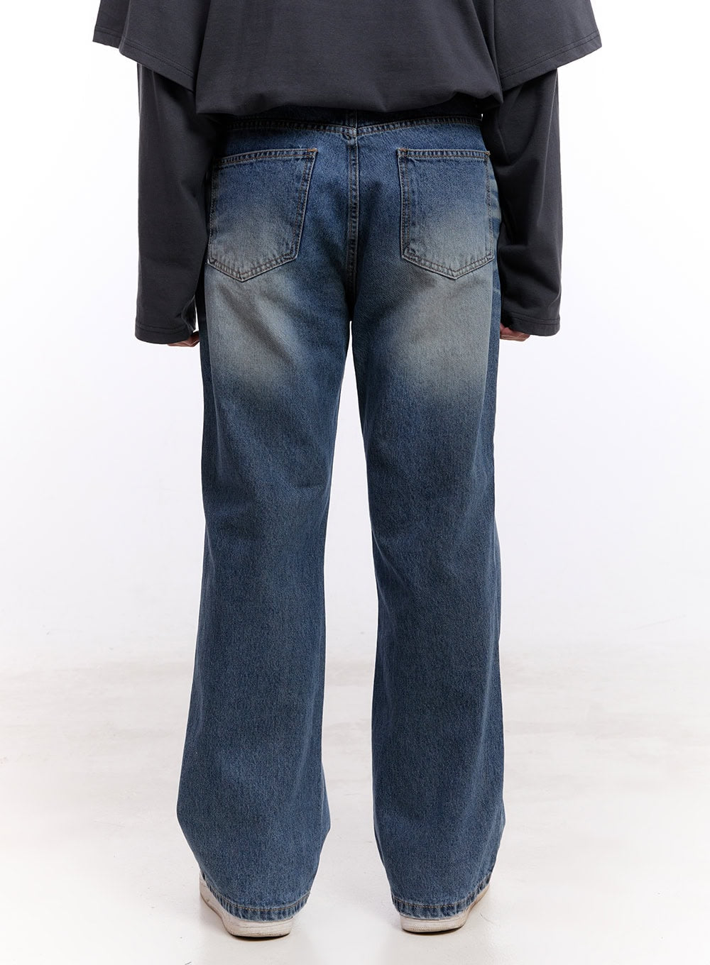 Men's Washed Semi-Flared Jeans IM512