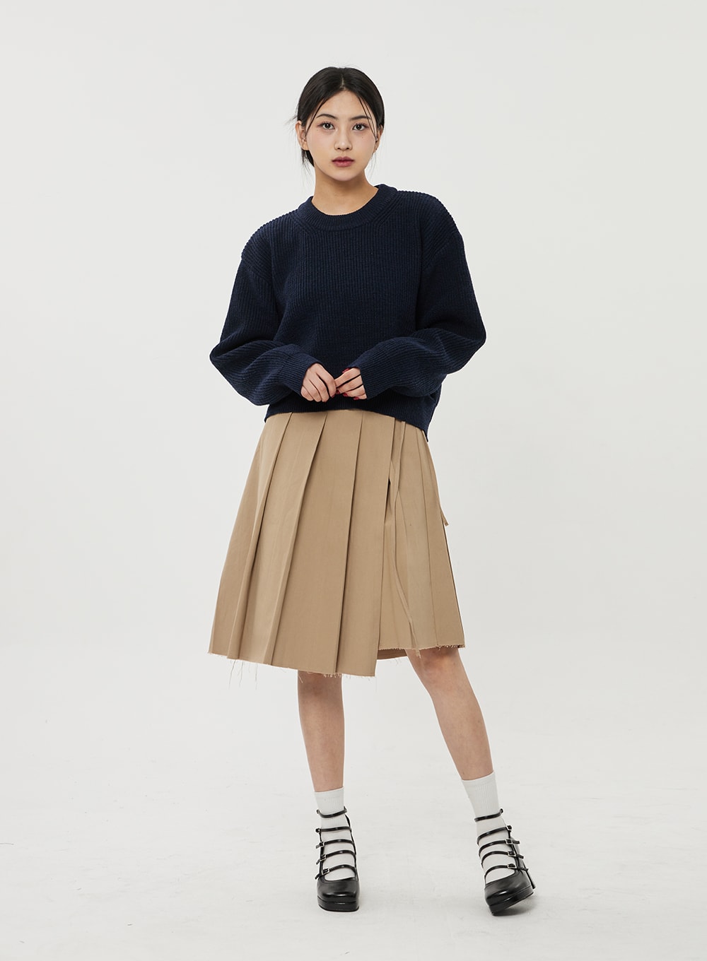 Pleated Midi Skirt BF314