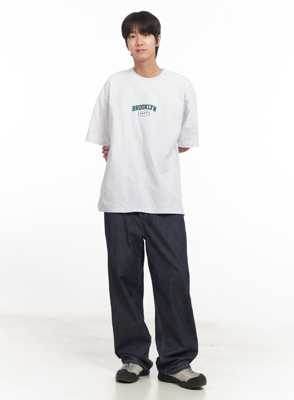 Men's Stitched Straight-Fit Jeans IA510