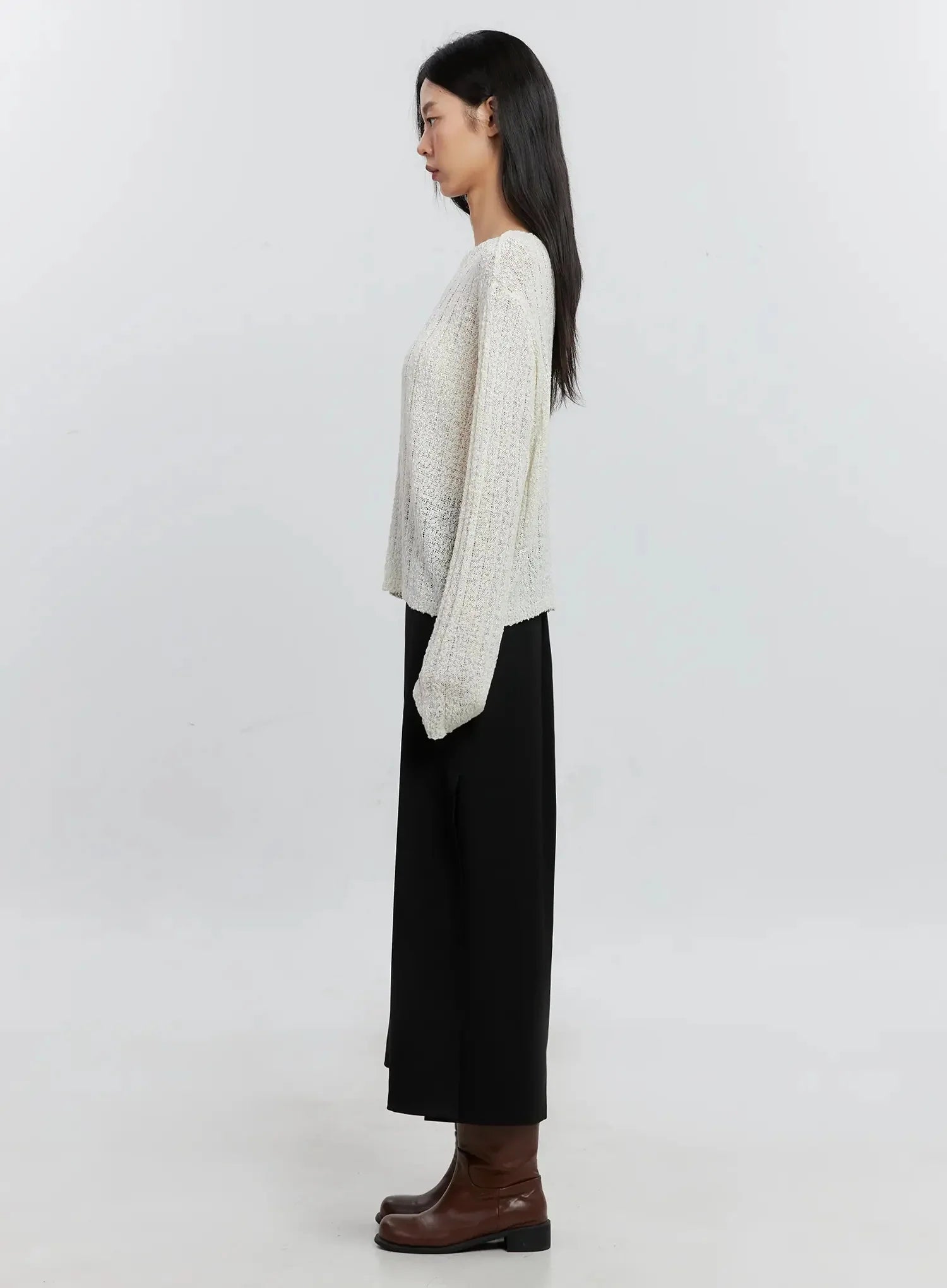 Side-Slit Midi Skirt IS515