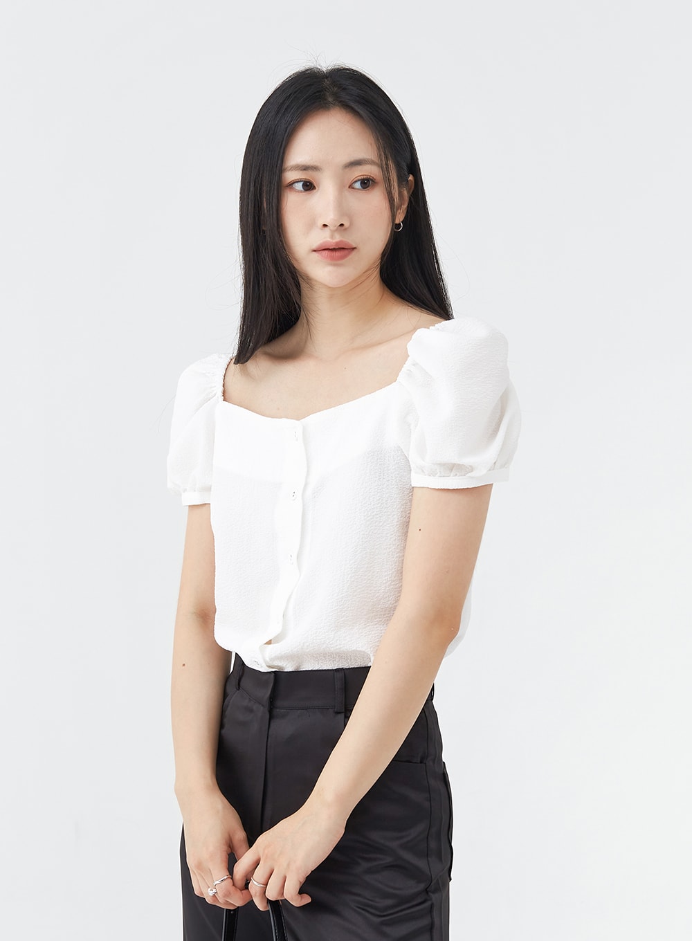 Satin Slit Straight Fit Tailored Pants OG10