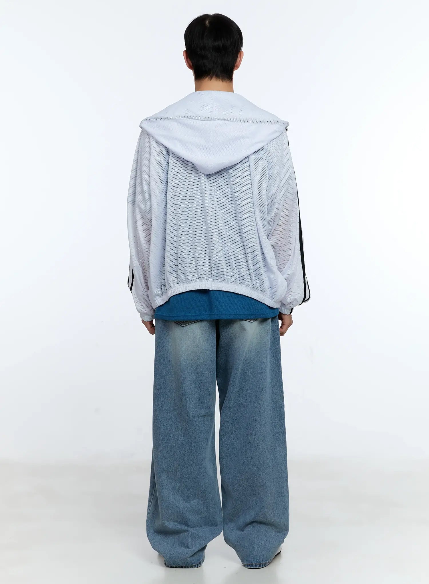 Men's Casual Wide Leg Washed Jeans IG519