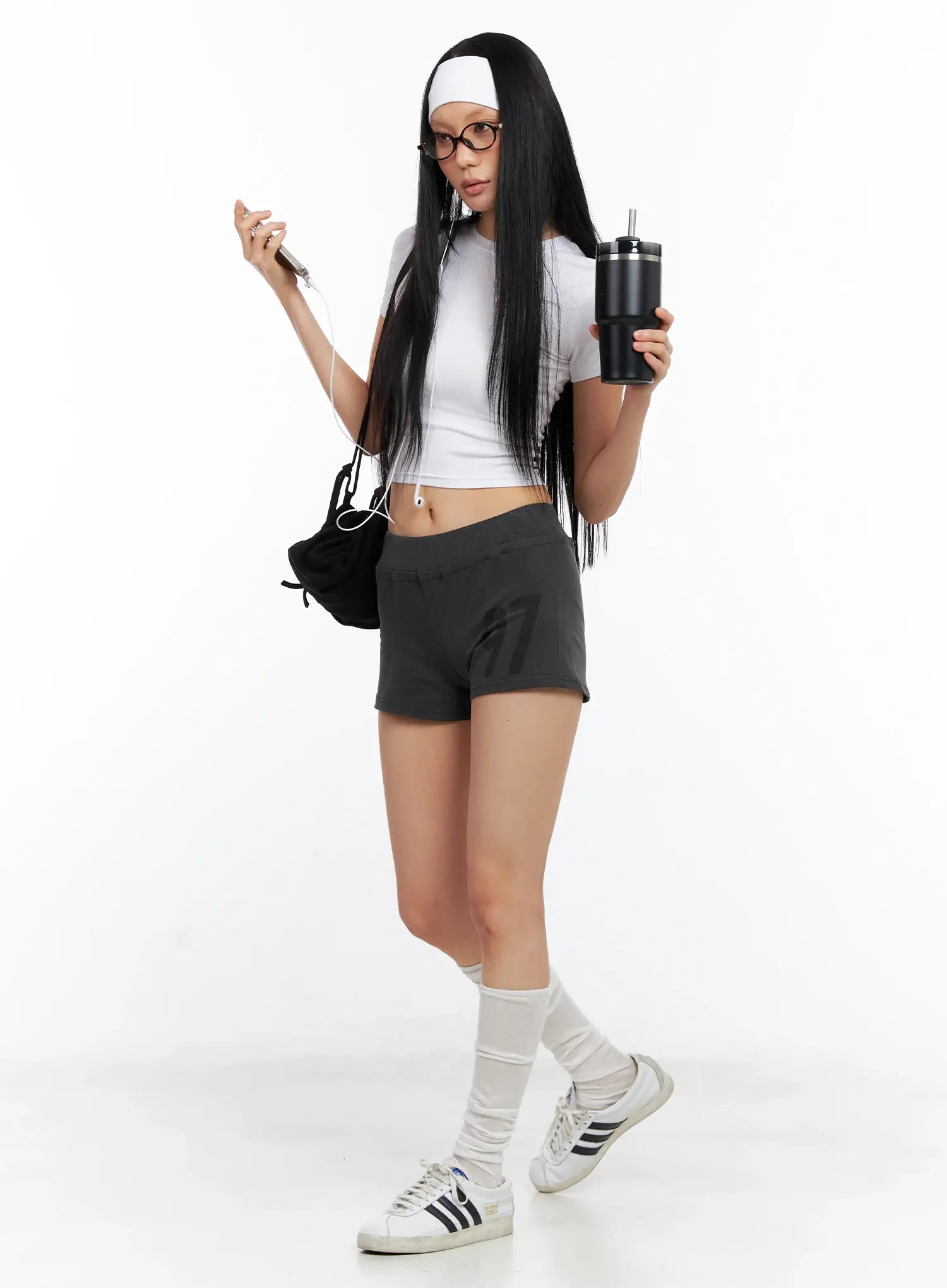 Basic Round Neck Crop Tee CL529