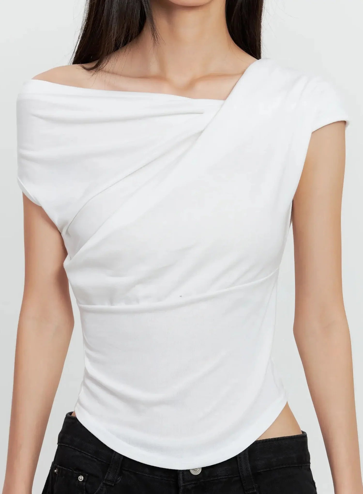 Off-Shoulder Draped Top IL528