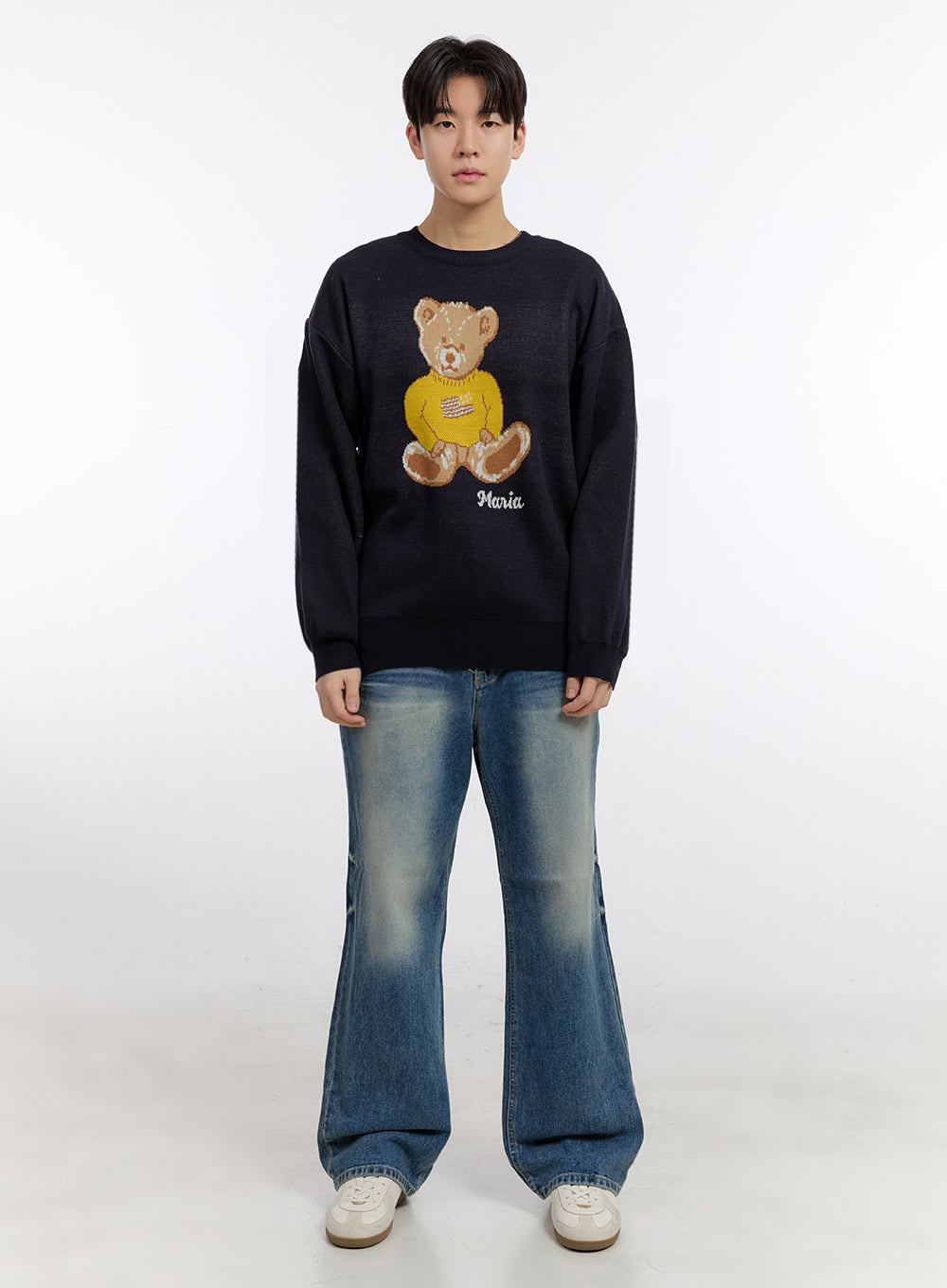 Men's Washed Straight-Leg Jeans IM525