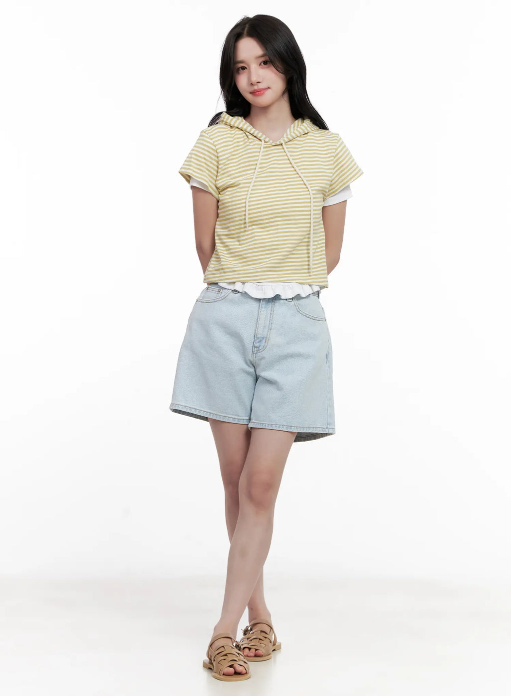 Ruffle Scoop-Neck Top CL516