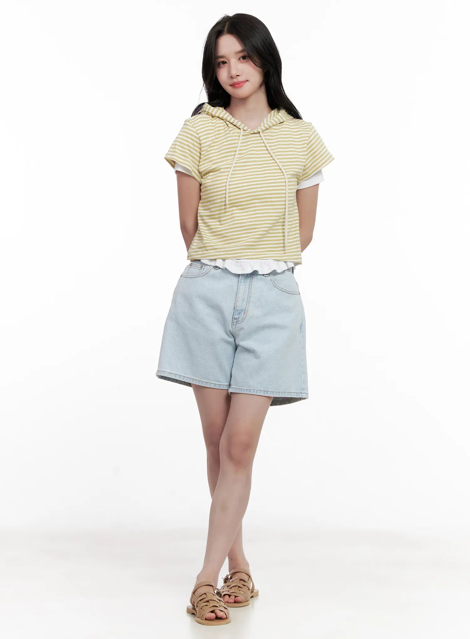 Ruffle Scoop-Neck Top CL516