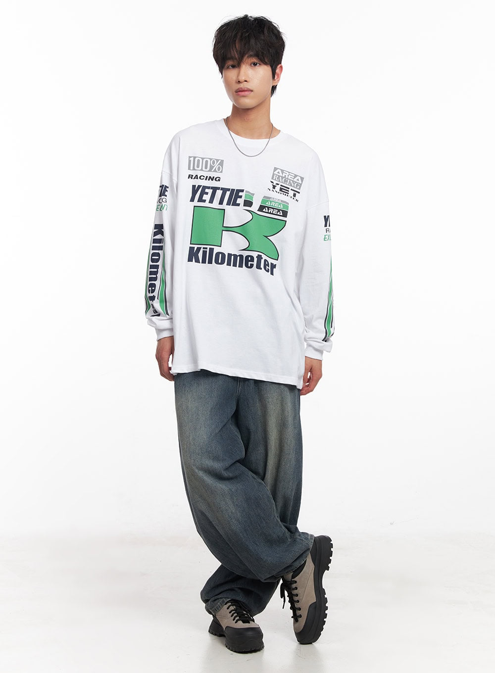 Men's Racer Graphic Long-Sleeve Top IY508